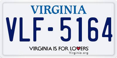 VA license plate VLF5164