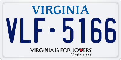VA license plate VLF5166
