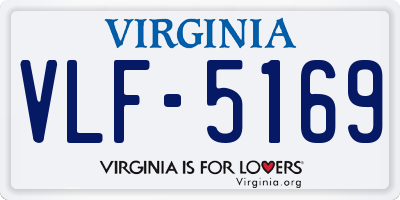 VA license plate VLF5169
