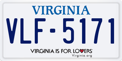 VA license plate VLF5171