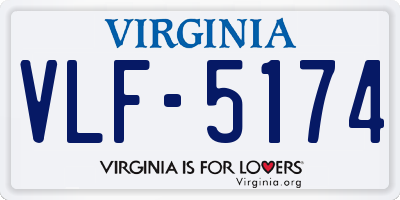 VA license plate VLF5174