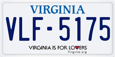 VA license plate VLF5175