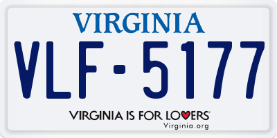 VA license plate VLF5177