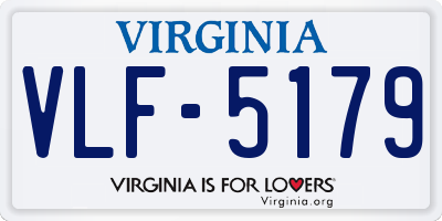 VA license plate VLF5179