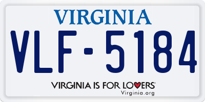 VA license plate VLF5184
