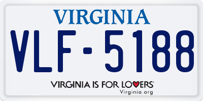 VA license plate VLF5188