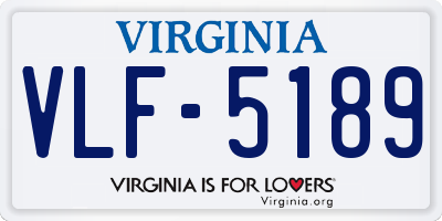 VA license plate VLF5189
