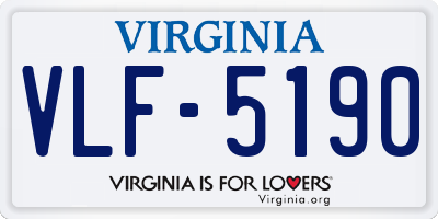 VA license plate VLF5190