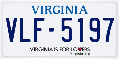 VA license plate VLF5197