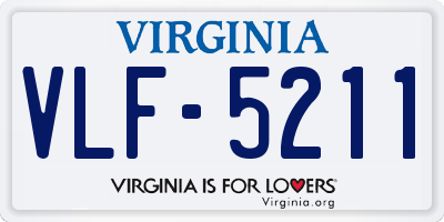 VA license plate VLF5211