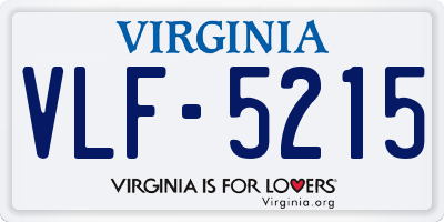 VA license plate VLF5215