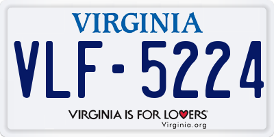 VA license plate VLF5224