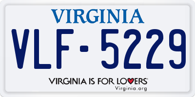 VA license plate VLF5229