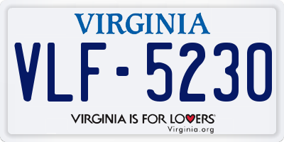VA license plate VLF5230