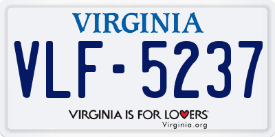 VA license plate VLF5237