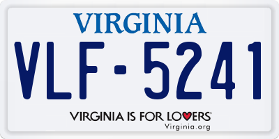 VA license plate VLF5241