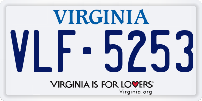 VA license plate VLF5253