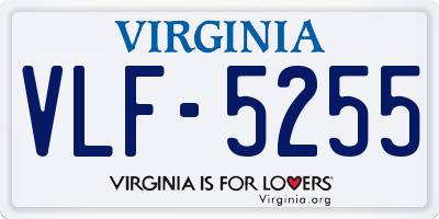 VA license plate VLF5255