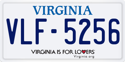 VA license plate VLF5256