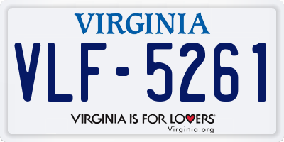 VA license plate VLF5261