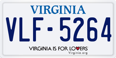VA license plate VLF5264