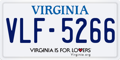 VA license plate VLF5266