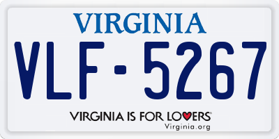 VA license plate VLF5267