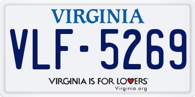 VA license plate VLF5269
