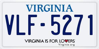 VA license plate VLF5271
