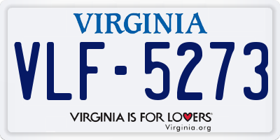 VA license plate VLF5273