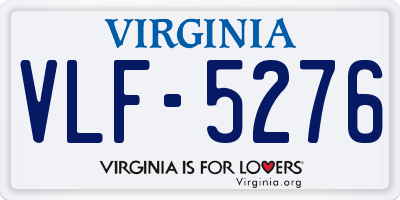 VA license plate VLF5276