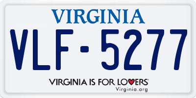 VA license plate VLF5277