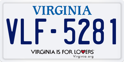 VA license plate VLF5281