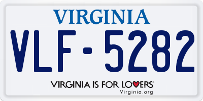 VA license plate VLF5282
