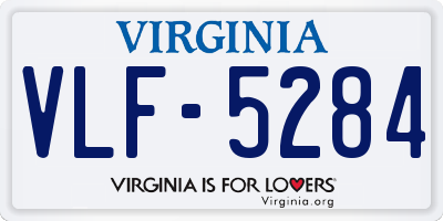 VA license plate VLF5284