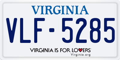 VA license plate VLF5285