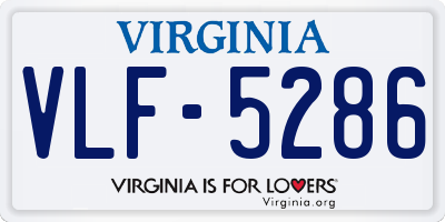 VA license plate VLF5286
