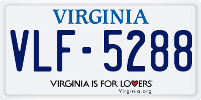 VA license plate VLF5288