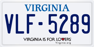 VA license plate VLF5289