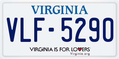 VA license plate VLF5290