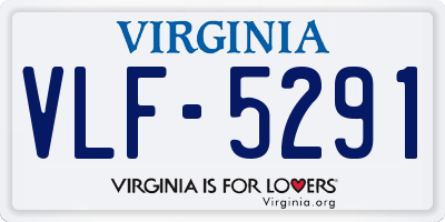 VA license plate VLF5291