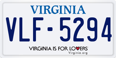 VA license plate VLF5294