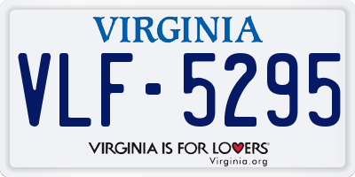VA license plate VLF5295