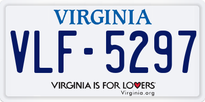 VA license plate VLF5297