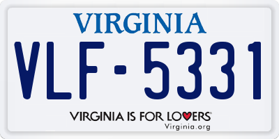 VA license plate VLF5331