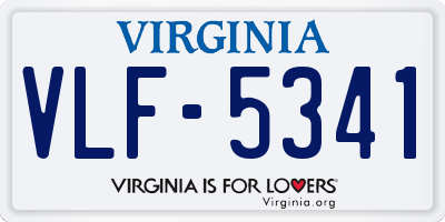VA license plate VLF5341