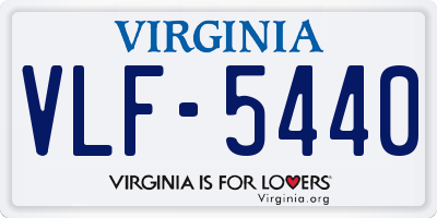 VA license plate VLF5440