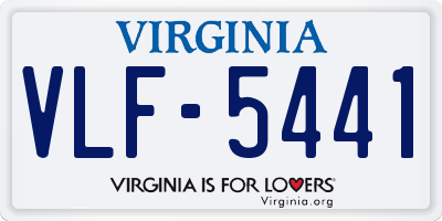 VA license plate VLF5441