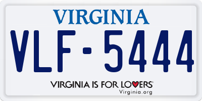 VA license plate VLF5444
