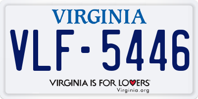 VA license plate VLF5446
